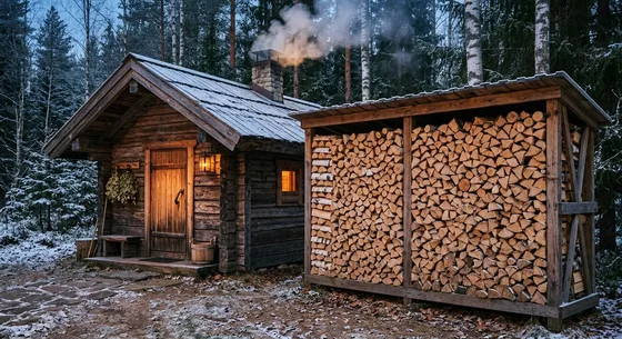 Укладка дров в Полушкине, проспект Овражная, 47